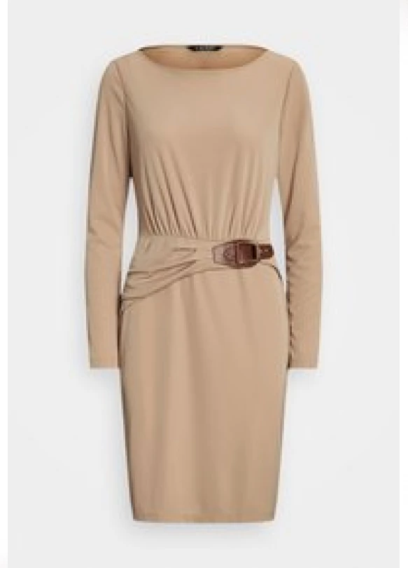 2_GYORGY LONG SLEEVE DAY DRESS - Vestido de tubo - birch tan