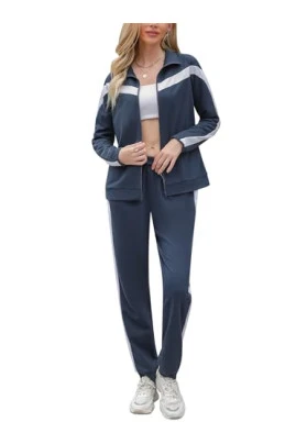 Conjunto deportivo de 2 piezas para mujer con sudadera y pantalón