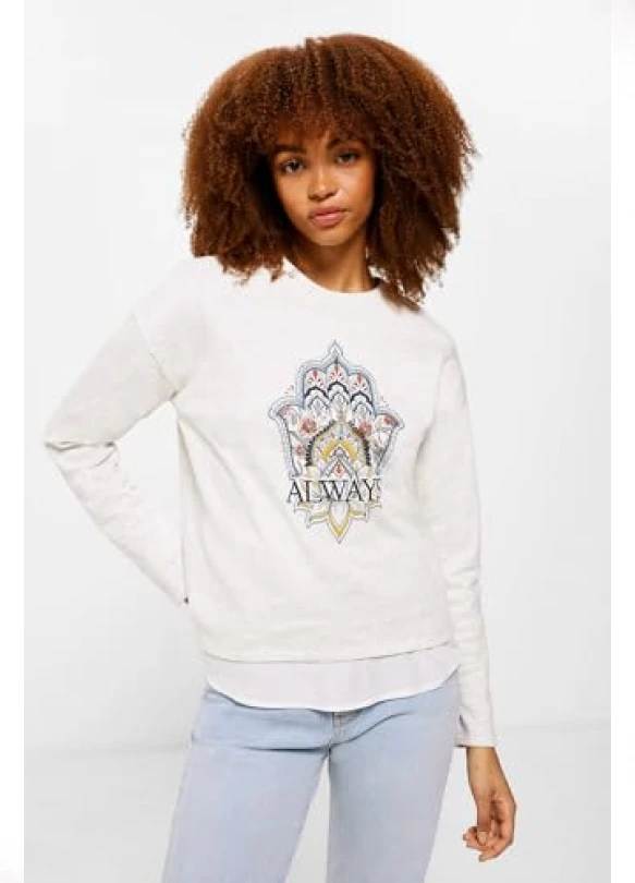 2_Sudadera, jersey para mujer de SPRINGFIELD Two-Material