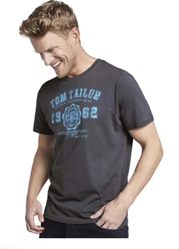 1_Camiseta de hombre TOM TAILOR con logotipo impreso