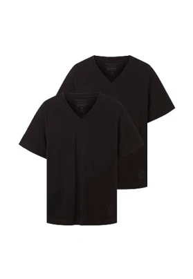 Camisetas de algodón Tom Tailor con cuello de pico para hombre