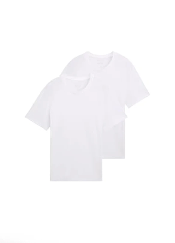1_Pack doble de camisetas de hombre TOM TAILOR con cuello redondo.
