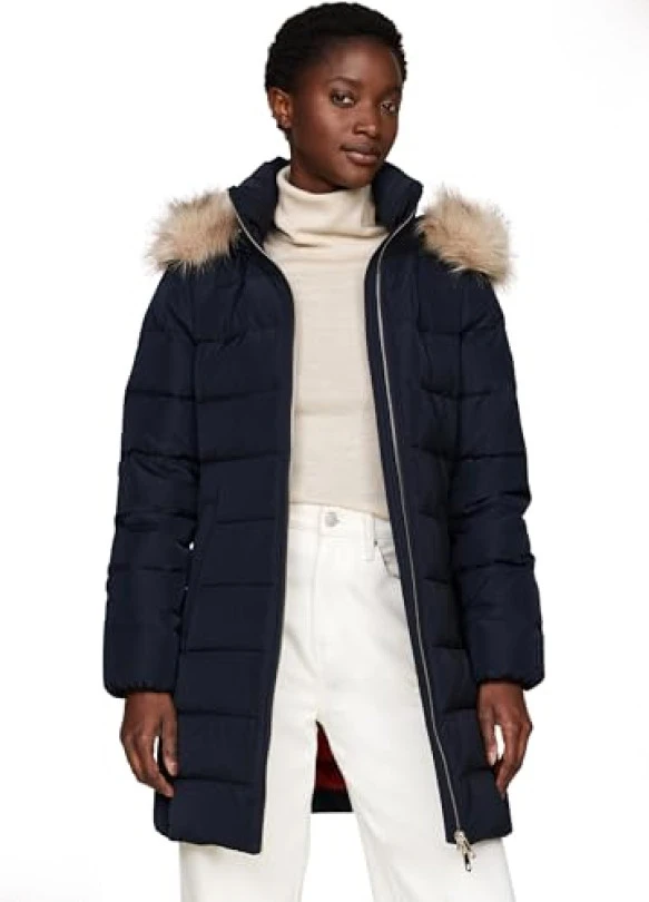 main_image_Abrigo de plumas para mujer Tommy Hilfiger Heritage Down Tyra con bolsillos.