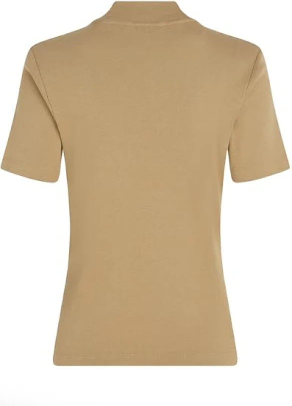 5_Camiseta de manga corta Tommy Hilfiger para mujer, slim y con cuello vuelto.