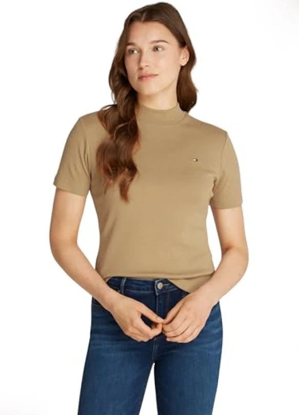 main_image_Camiseta de manga corta Tommy Hilfiger para mujer, slim y con cuello vuelto.
