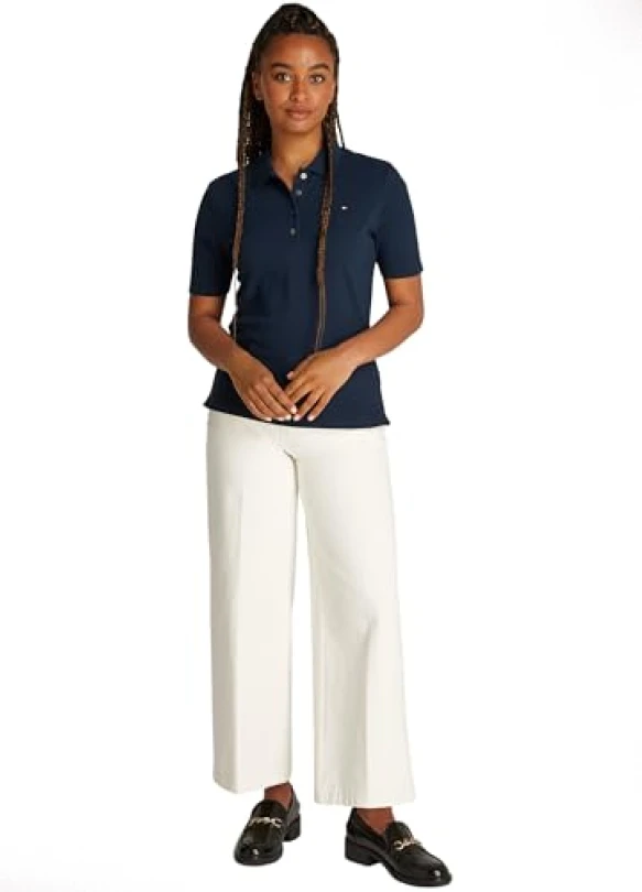 3_Polo Tommy Hilfiger de manga corta para mujer Regular Fit
