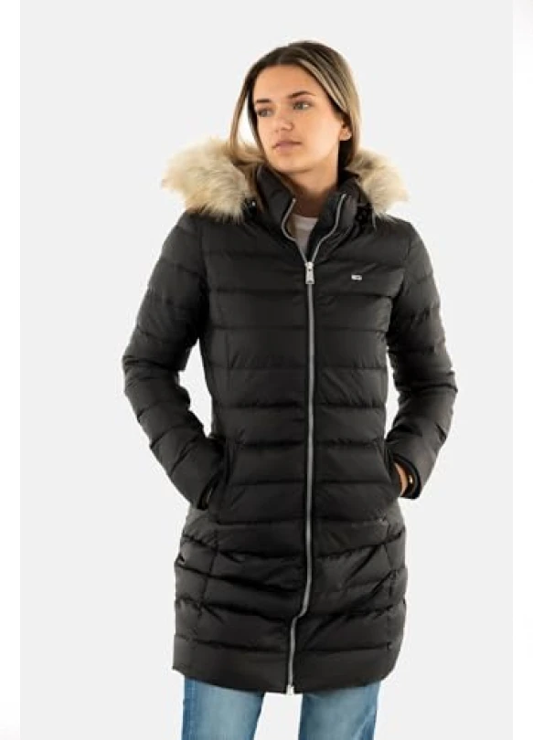 1_Abrigo de plumas con capucha Tommy Jeans para mujer