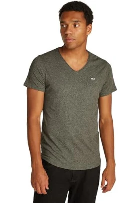 Camiseta de manga corta Tommy Jeans con cuello pico para hombre