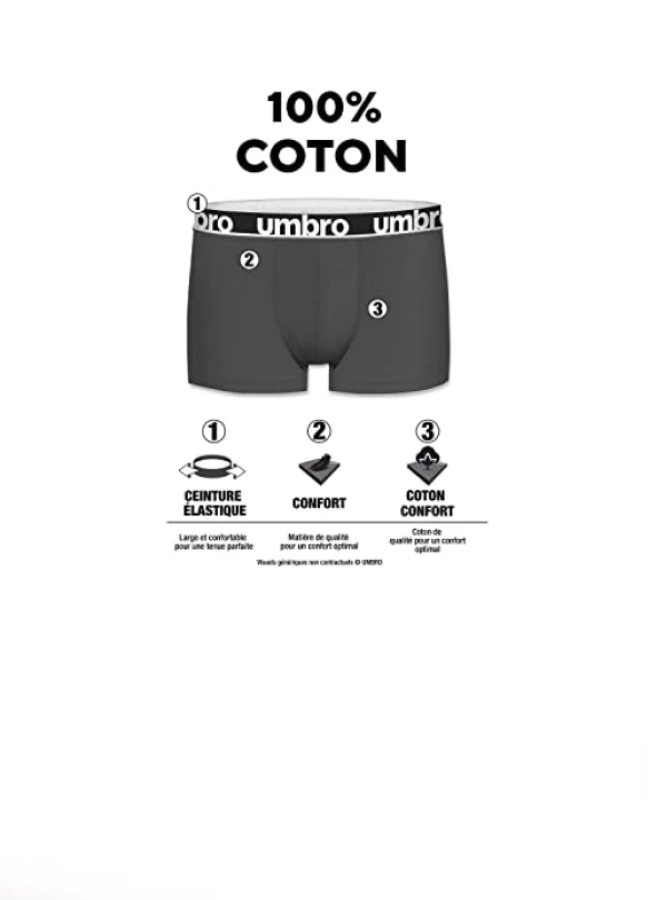 1_Pack de 5 bóxers Umbro para hombre