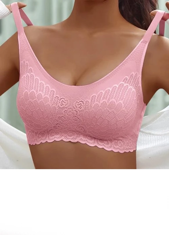 4_Sujetadores sin aros y sin costuras, push up y deportivo, con relleno y encaje