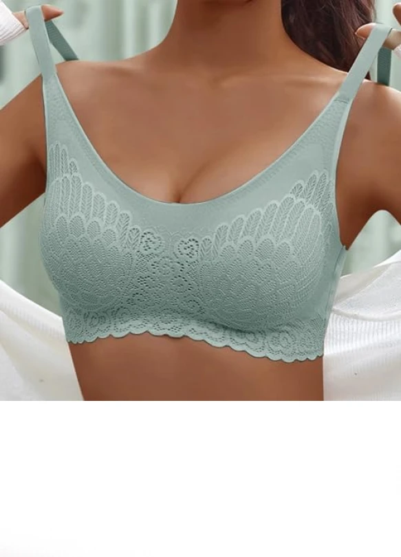 3_Sujetadores sin aros y sin costuras, push up y deportivo, con relleno y encaje