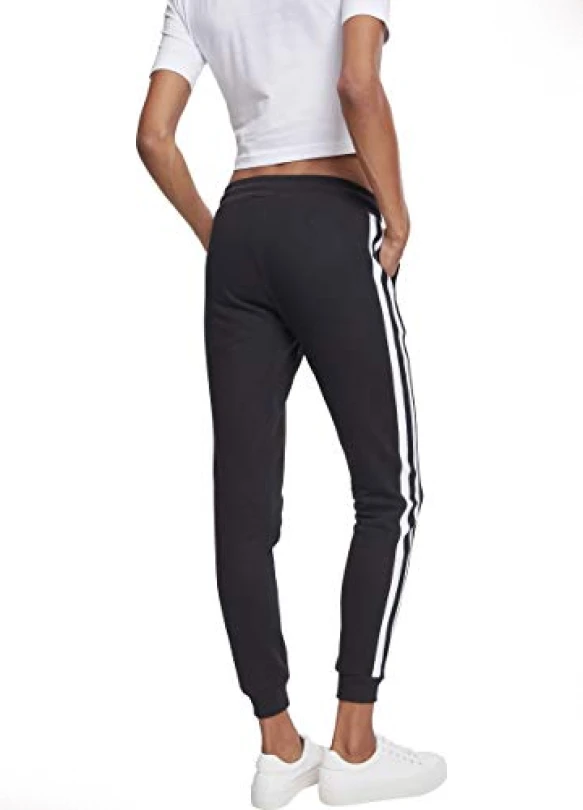 1_Pantalones Urban Classics Ladies College Contrast Sweatpants para mujer