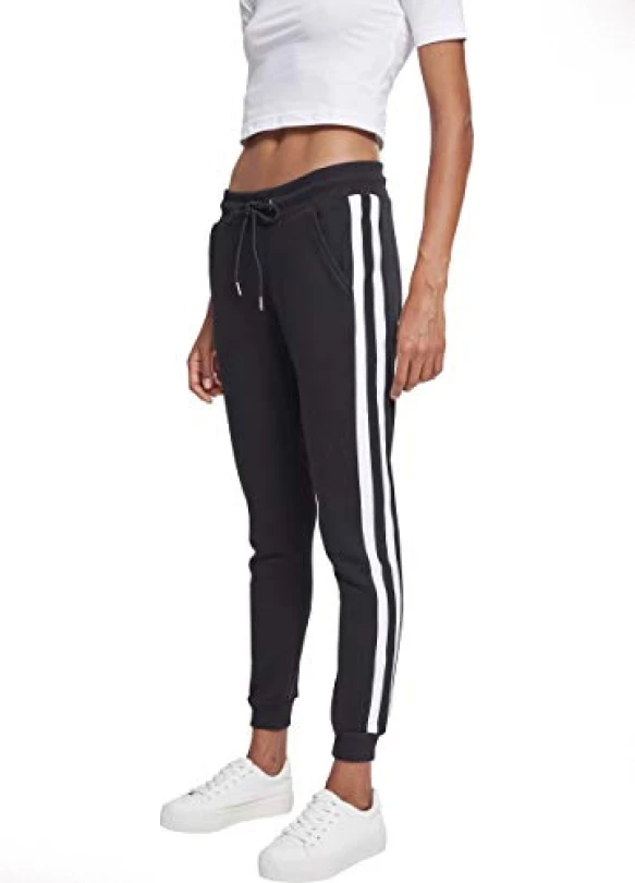 3_Pantalones Urban Classics Ladies College Contrast Sweatpants para mujer