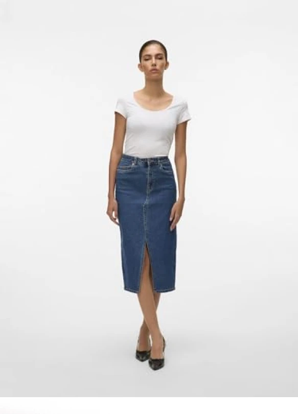 4_Falda de mezclilla VERO MODA VMVERI para mujer