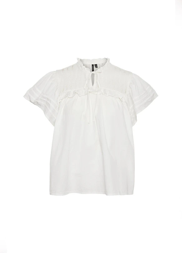 main_image_Top de manga corta y cuello cerrado