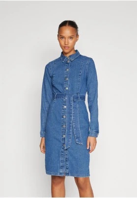 VMNELLY DRESS - Vestido vaquero - medium blue