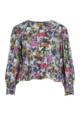 Top de mujer cuello redondo manga larga