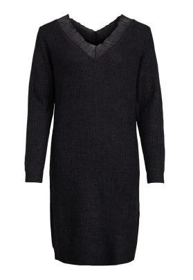 Vestido punto con encaje