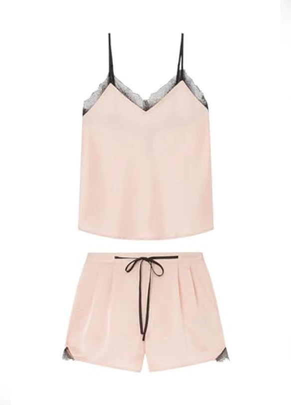 4_Pijama Corto Women'secret en Satén, Color Light Nude