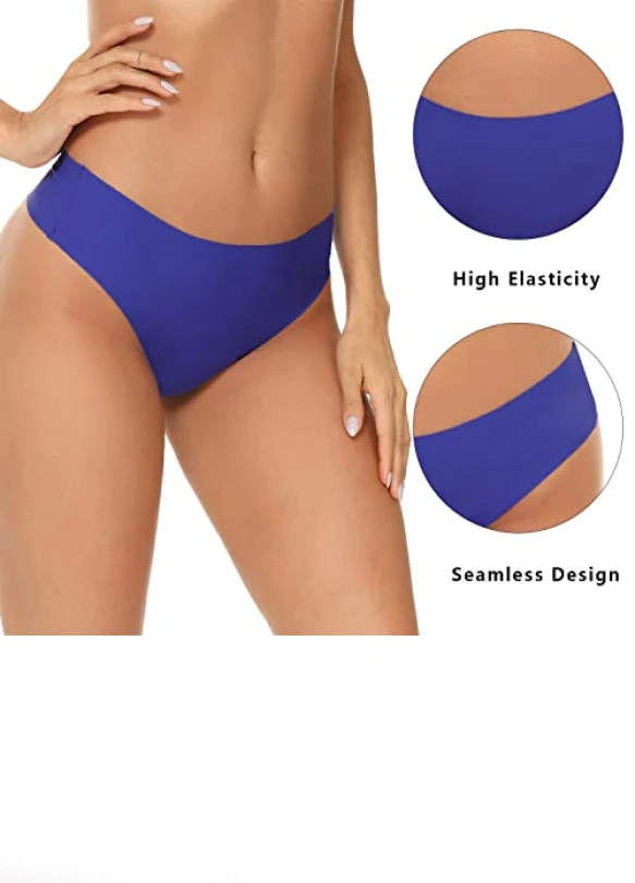 3_Pack de 9 Tangas Invisible Mujer Microfibra sin Costuras Braguitas Zero Feel