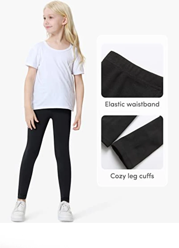 4_Mallas largas Domee Leggings para niña, pack de 3.
